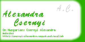 alexandra csernyi business card